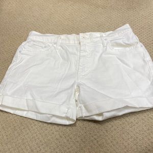 Mother white denim shorts waist 26